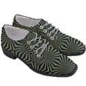 Geometric pattern, army green and black lines, regular theme Women Heeled Oxford Shoes View3