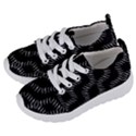 Black And White Geo Print Kids  Lightweight Sports Shoes View2
