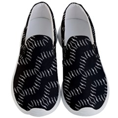 Black And White Geo Print Men s Lightweight Slip Ons by dflcprintsclothing