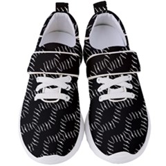 Black And White Geo Print Women s Velcro Strap Shoes by dflcprintsclothing