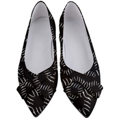 Black And White Geo Print Women s Bow Heels by dflcprintsclothing