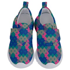 Geo Puzzle Kids  Velcro No Lace Shoes by tmsartbazaar