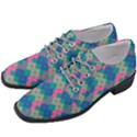 Geo Puzzle Women Heeled Oxford Shoes View2