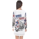 Choose To Be Tough & Chill Long Sleeve Chiffon Shift Dress  View2