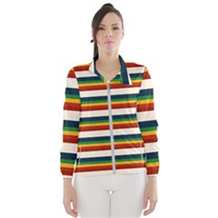 Rainbow Stripes Women s Windbreaker by tmsartbazaar