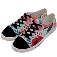 Floral  Men s Low Top Canvas Sneakers by Sobalvarro