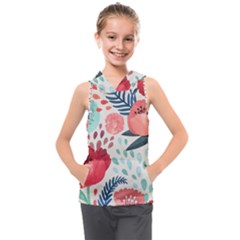 Floral  Kids  Sleeveless Hoodie by Sobalvarro
