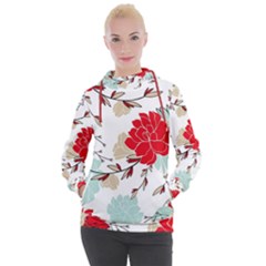 Floral Pattern  Women s Hooded Pullover by Sobalvarro