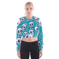 Skull Cropped Sweatshirt by Sobalvarro