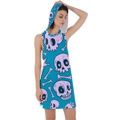 Skull Racer Back Hoodie Dress by Sobalvarro