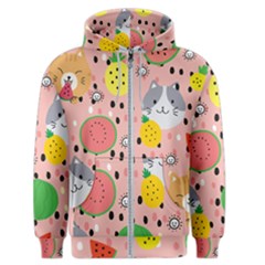 Cats And Fruits  Men s Zipper Hoodie by Sobalvarro