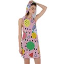 Cats and fruits  Racer Back Hoodie Dress View1