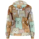 Colorful-baby-bear-cartoon-seamless-pattern Women s Pullover Hoodie View2