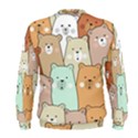 Colorful-baby-bear-cartoon-seamless-pattern Men s Sweatshirt View2
