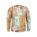 Colorful-baby-bear-cartoon-seamless-pattern Kids  Sweatshirt View1
