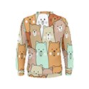 Colorful-baby-bear-cartoon-seamless-pattern Kids  Sweatshirt View2
