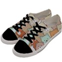 Colorful-baby-bear-cartoon-seamless-pattern Men s Low Top Canvas Sneakers View2