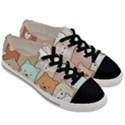 Colorful-baby-bear-cartoon-seamless-pattern Men s Low Top Canvas Sneakers View3