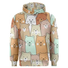 Colorful-baby-bear-cartoon-seamless-pattern Men s Overhead Hoodie by Sobalvarro