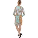 Colorful-baby-bear-cartoon-seamless-pattern Long Sleeve Hoodie Dress View2