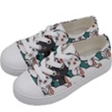 Seamless-cute-cat-pattern-vector Kids  Low Top Canvas Sneakers View2