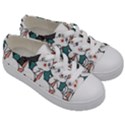 Seamless-cute-cat-pattern-vector Kids  Low Top Canvas Sneakers View3