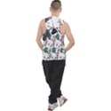 Seamless-cute-cat-pattern-vector Men s Sleeveless Hoodie View2