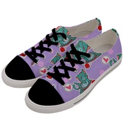 Playing Cats Men s Low Top Canvas Sneakers by Sobalvarro