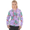 Playing cats Women s Overhead Hoodie View1