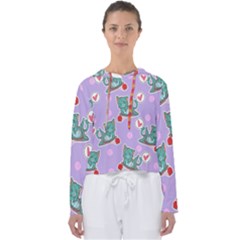 Playing Cats Women s Slouchy Sweat by Sobalvarro