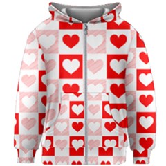 Hearts  Kids  Zipper Hoodie Without Drawstring by Sobalvarro