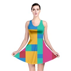 Squares  Reversible Skater Dress by Sobalvarro