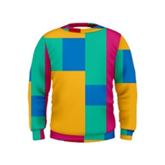 Squares  Kids  Sweatshirt by Sobalvarro