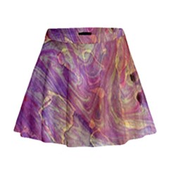 Marbling Abstract Layers Mini Flare Skirt by kaleidomarblingart