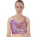 Marbling Abstract Layers Velvet Racer Back Crop Top View1