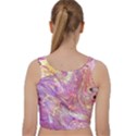 Marbling Abstract Layers Velvet Racer Back Crop Top View2