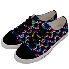 Geo Rainbow Stroke Men s Low Top Canvas Sneakers by tmsartbazaar