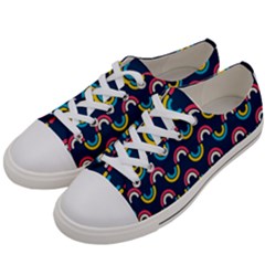 Geo Rainbow Stroke Women s Low Top Canvas Sneakers by tmsartbazaar