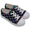 Geo Rainbow Stroke Kids  Low Top Canvas Sneakers View3