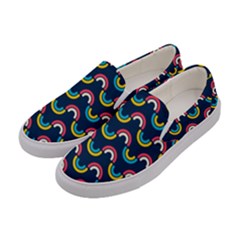 Geo Rainbow Stroke Women s Canvas Slip Ons by tmsartbazaar