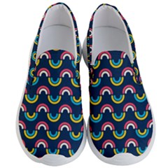 Geo Rainbow Stroke Men s Lightweight Slip Ons by tmsartbazaar