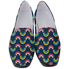 Geo Rainbow Stroke Women s Classic Loafer Heels by tmsartbazaar