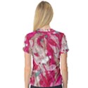 Magenta on pink V-Neck Sport Mesh Tee View2