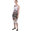 Pug Lover Coffee Sleeveless Pencil Dress View2