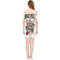 Pug Lover Coffee Shoulder Frill Bodycon Summer Dress View2