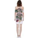 Pug Lover Coffee Shoulder Frill Bodycon Summer Dress View4
