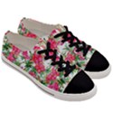 Pink flowers Men s Low Top Canvas Sneakers View3