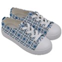 Azulejo style blue tiles Kids  Low Top Canvas Sneakers View3