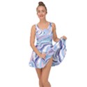 Rose and blue Vivid Marble Pattern 11 Inside Out Casual Dress View3