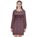 Star Lines Long Sleeve Chiffon Shift Dress  View1